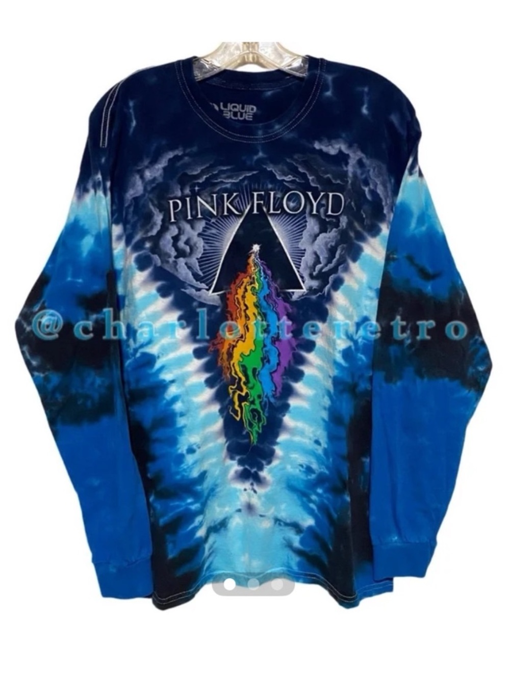 Liquid Blue • Pink Floyd Tie Dye Prism L/S Crew